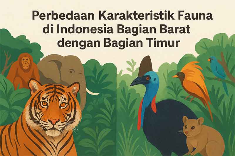 perbedaan karakteristik fauna di indonesia bagian barat dengan indonesia bagian timur